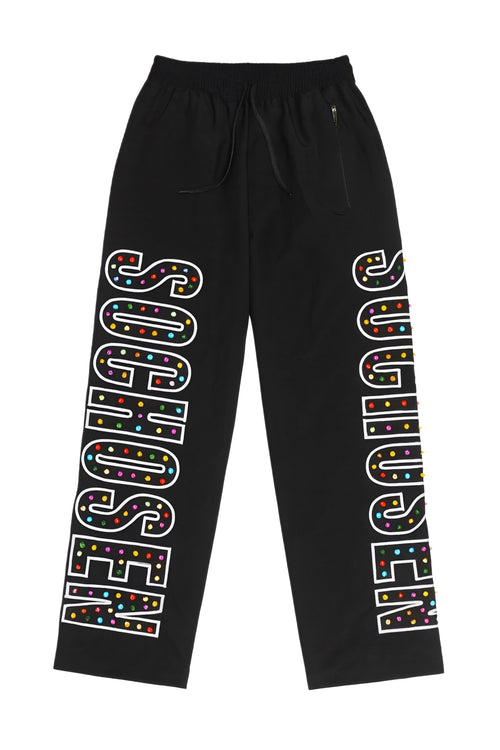 Rhinestone Nylon Pants